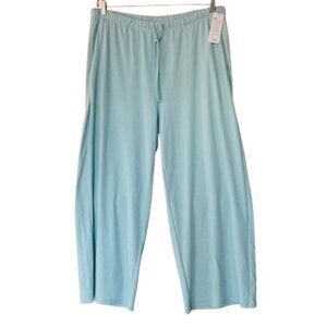 Eileen Fisher Organic Interlock Wide Leg Sleep Pants XL Pool NWT